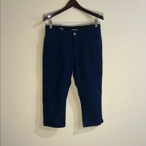 Liz Claiborne Blue Mid-Rise Cropped Pants